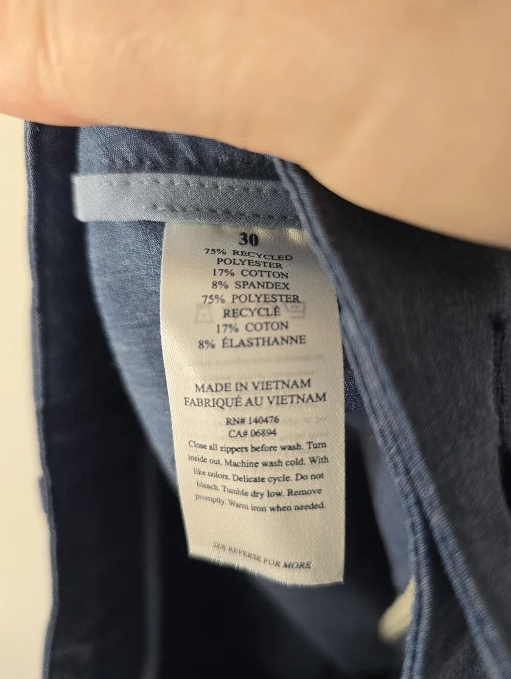 Faherty All Day Shorts Mens Tailored Flat Front Water Repellent Short Pants 30